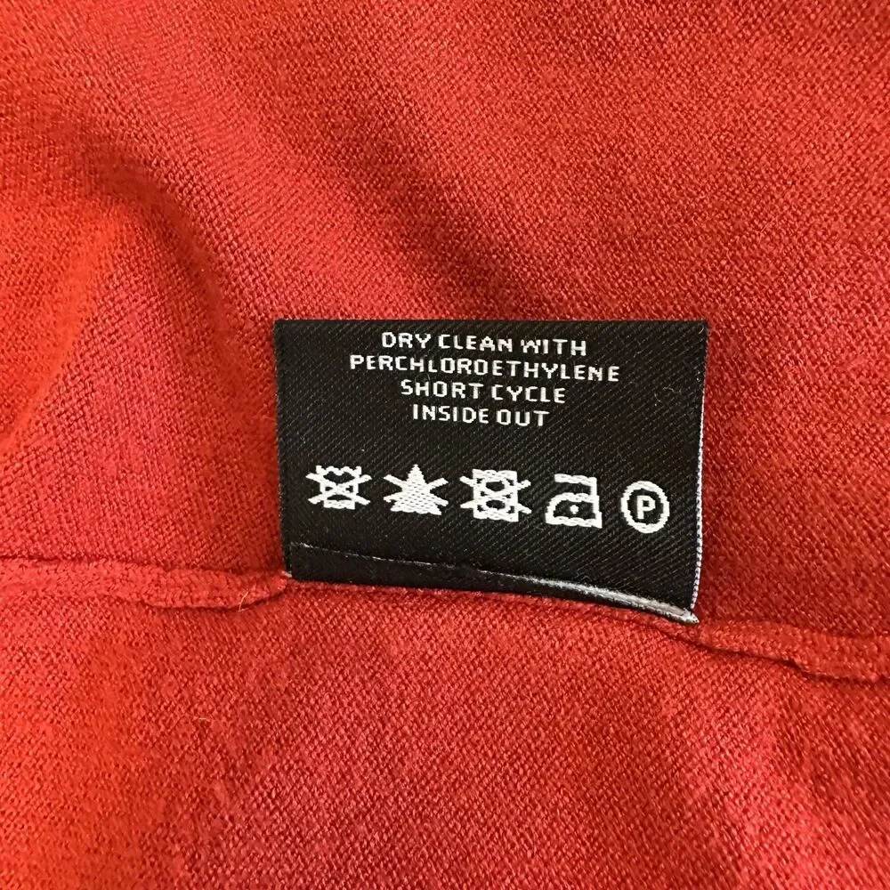 Etcetera Women's Red Crewneck Dome Buttons Cardigan Sweater Sz XS